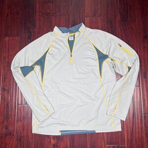 The North Face Vapor Wick 1/4 Zip Performance Pullover Gray 2-Tone Men XL